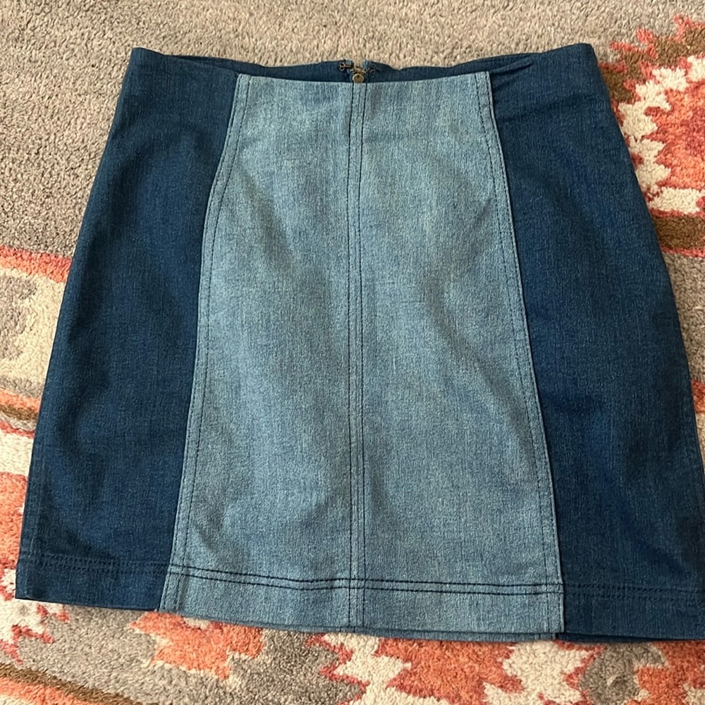 Groovy Chic Free People Blue Western Skirt size 8